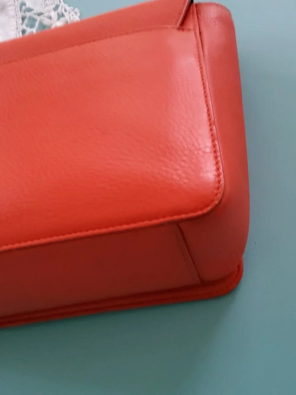 Tory Burch Large Flap Crossbody in Orange with Chain Strap